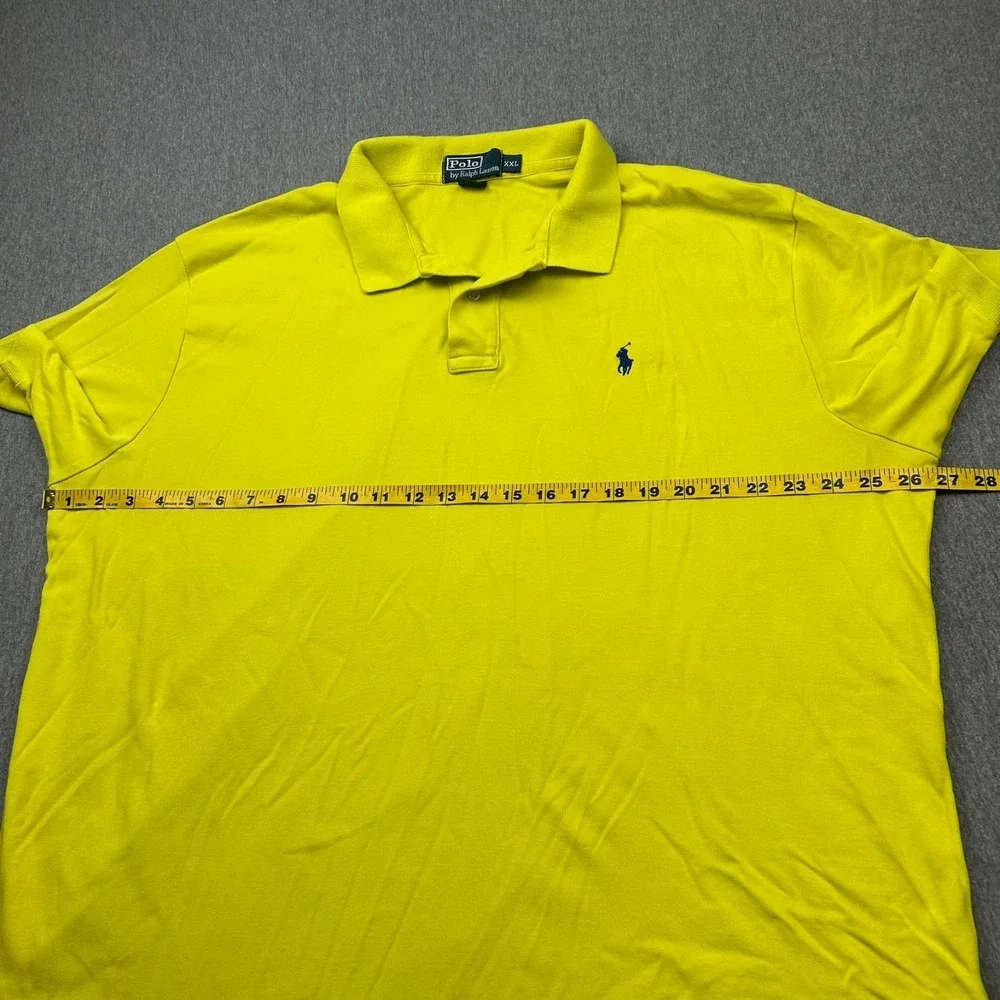 Polo Ralph Lauren Short Sleeve Golf Polo Mens XXL Yellow Cotton *RIPS*